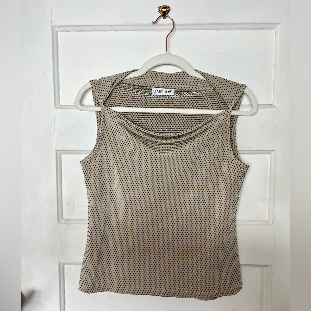 ❤️ Vintage boat neck polka dot tank